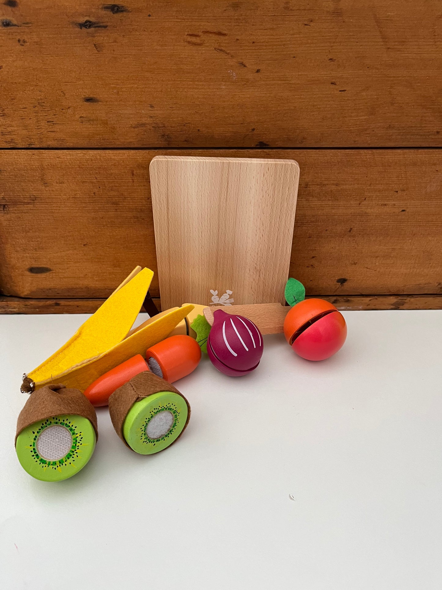 Kitchen Play Food - Wooden CUTTING FRUITS AND VEGETABLES, 15 pieces!