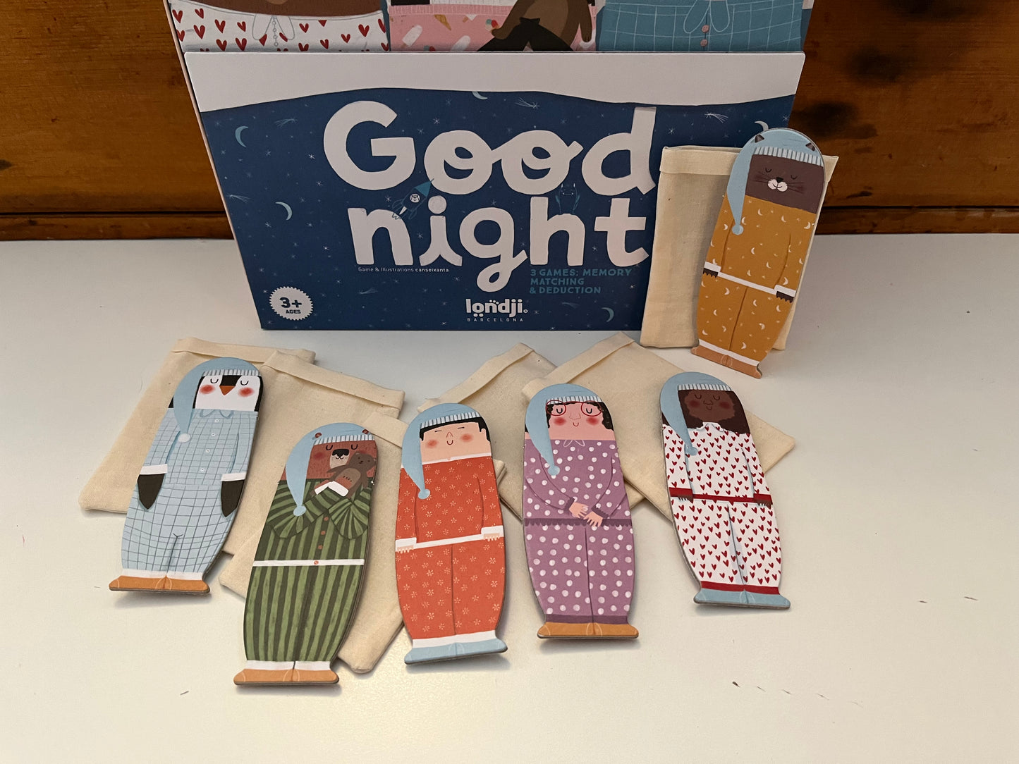 Family Game Set - GOOD NIGHT 😴, 3 Memory games-in-one, with Sleeping Bags!