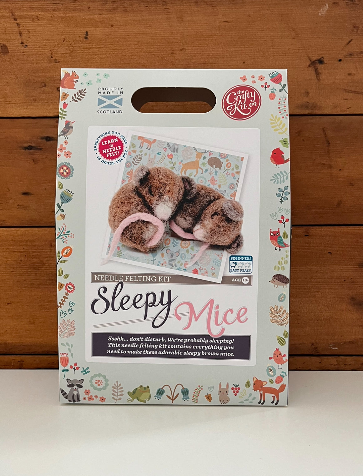 Crafting Kits, Art - Wool SLEEPING BABY MICE, Needle Felting Kit