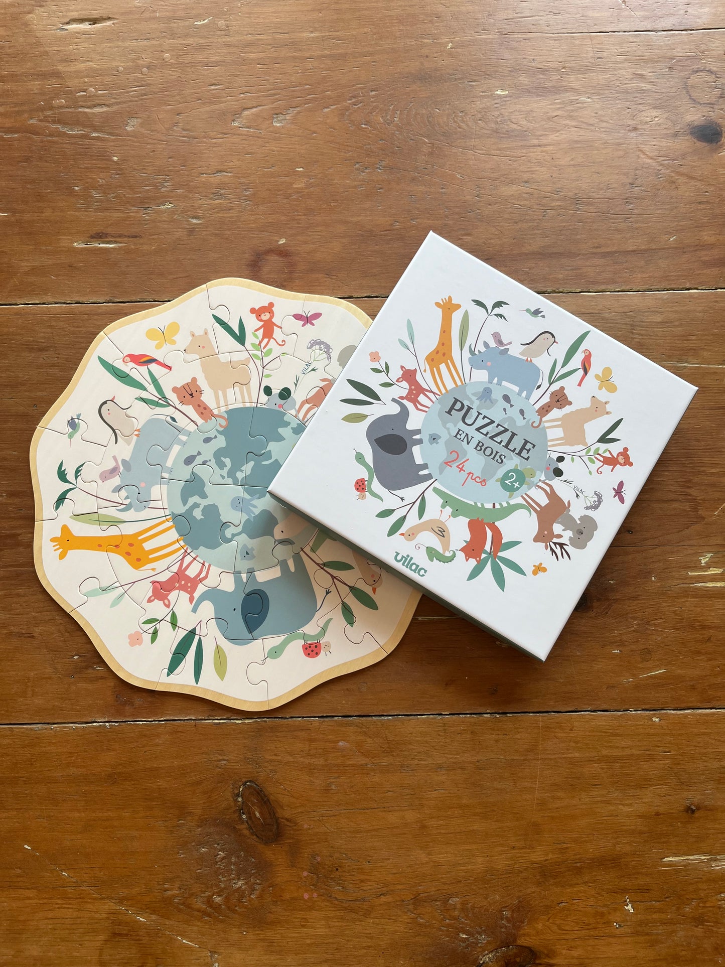 Puzzle, Baby - Wooden ANIMALS OF THE WORLD, in the round!