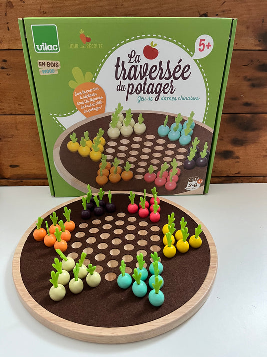 Wooden Family Game - VEGGIE CHINESE CHECKERS!