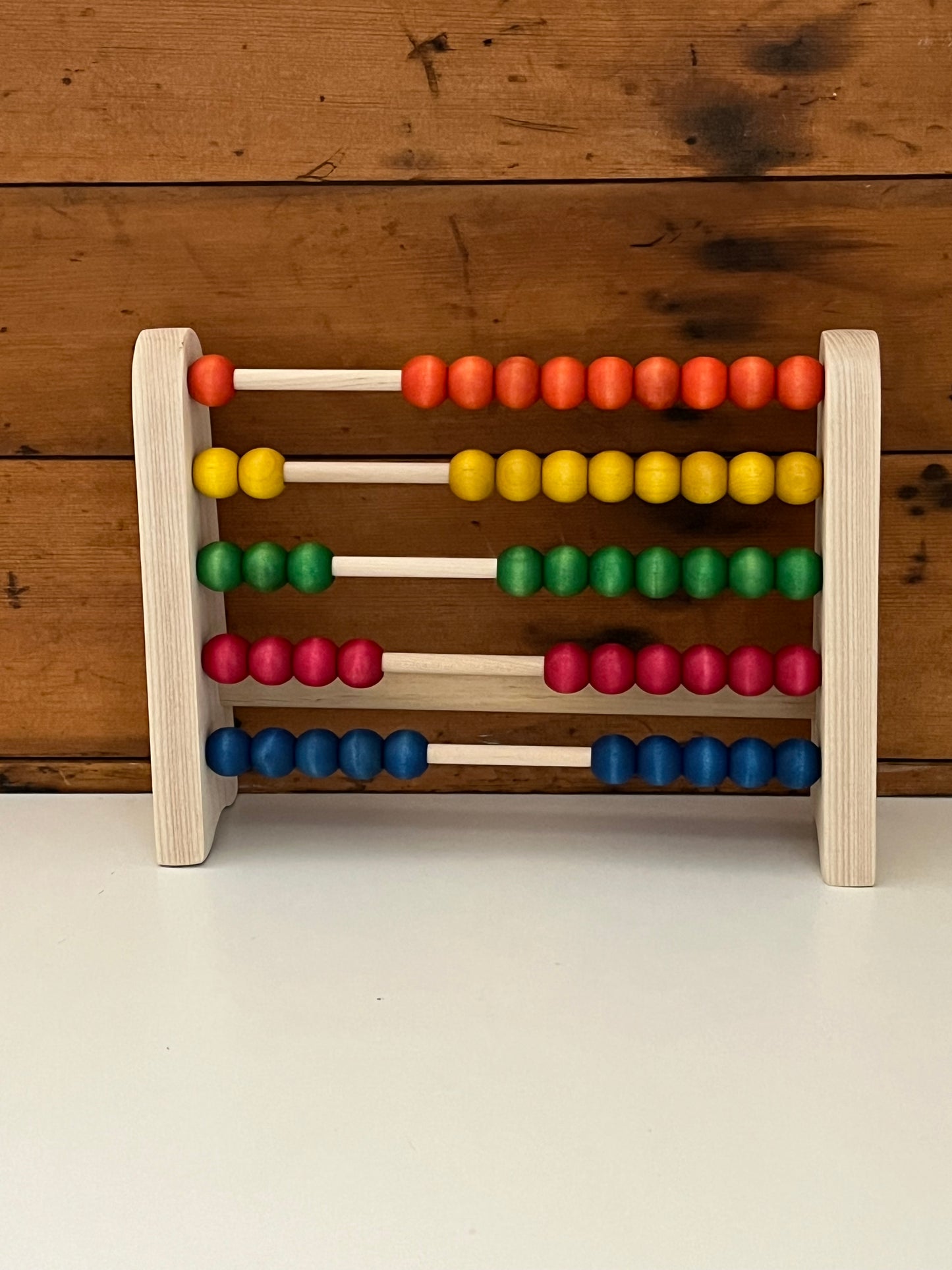 Educational Wooden Set - ABACUS for COUNTING, with 50 beads!