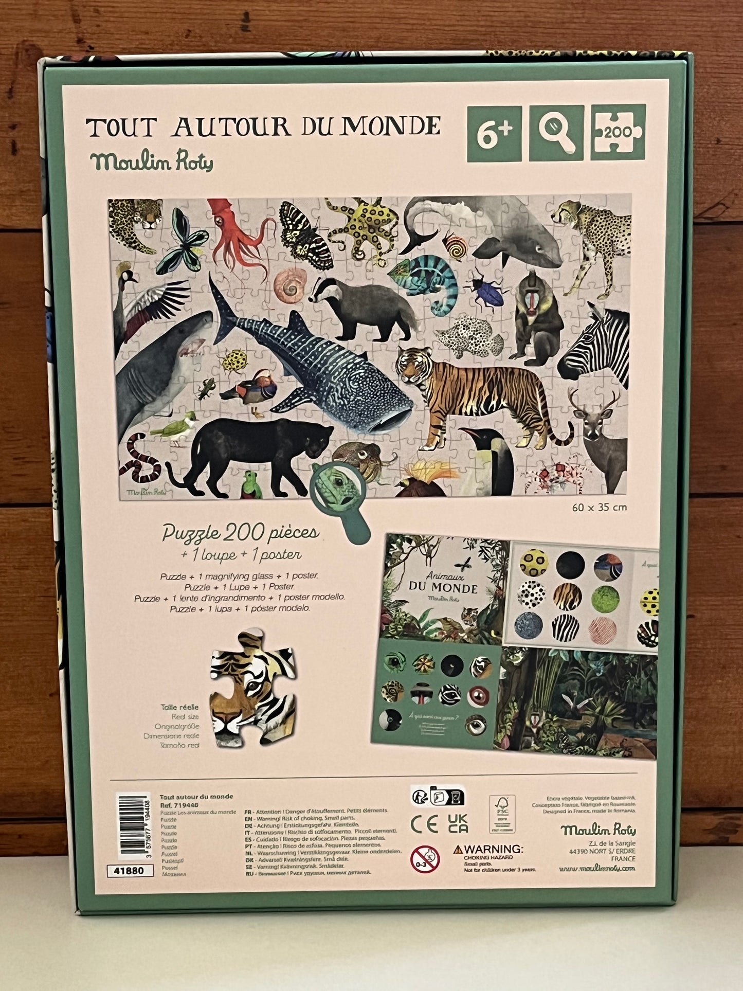Puzzle - ANIMALS OF THE WORLD, 200 pieces!