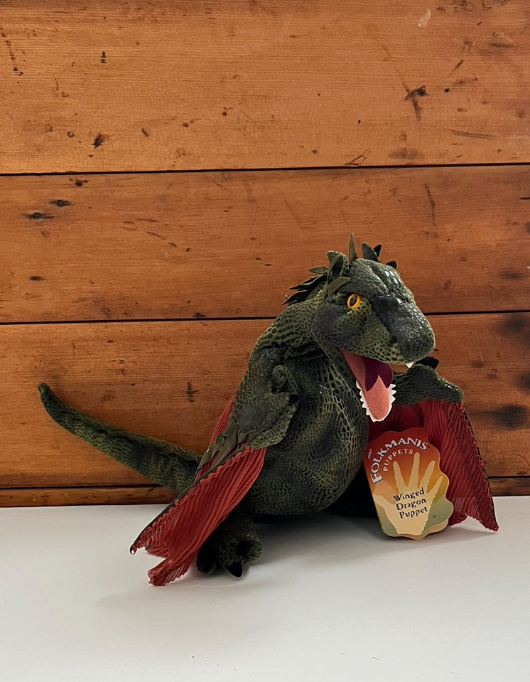 Soft Puppet - Mythical WINGED DRAGON Hand Puppet