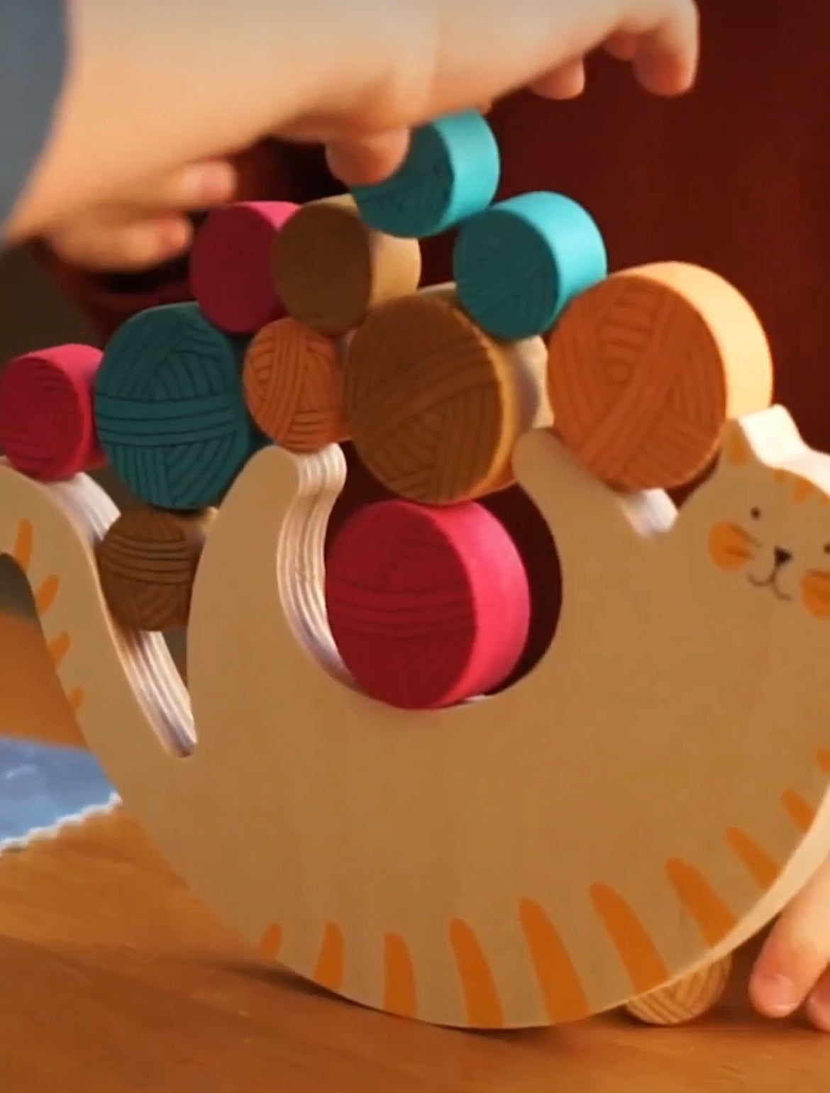 Wooden Family Game - MEOW BALANCING GAME!