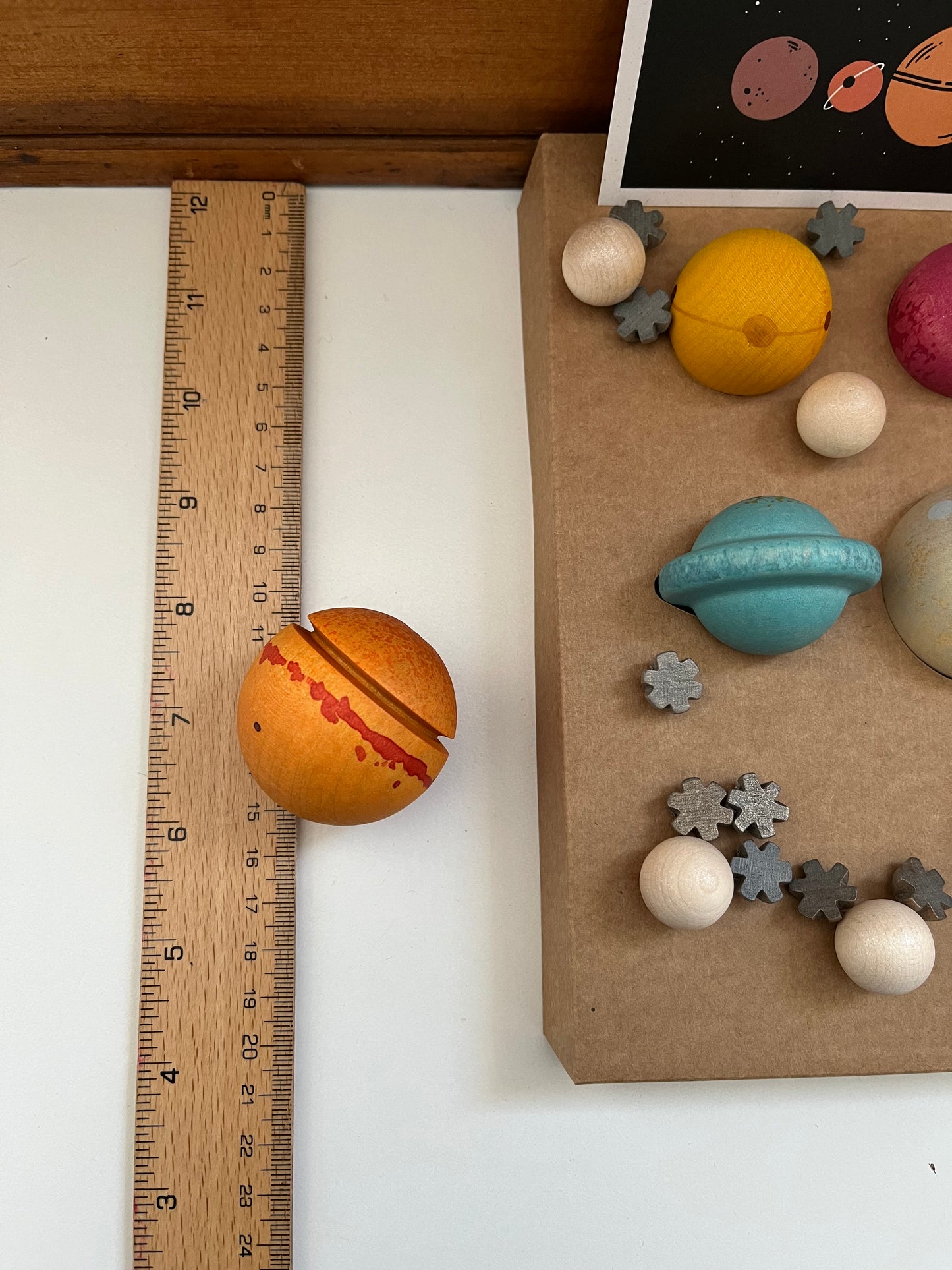 Wooden Toy by Grapat - DEAR UNIVERSE, 10 Big PLANETS and 35 Little STARS!