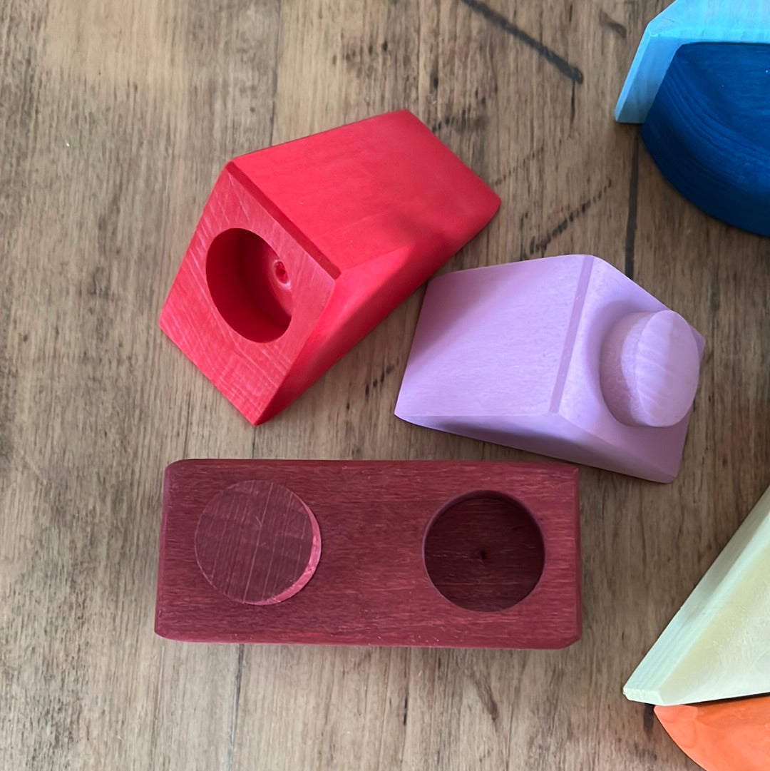 Wooden Toy, Baby - Grimm's ROLLING BOATS, 4 Boats - 12 pieces!