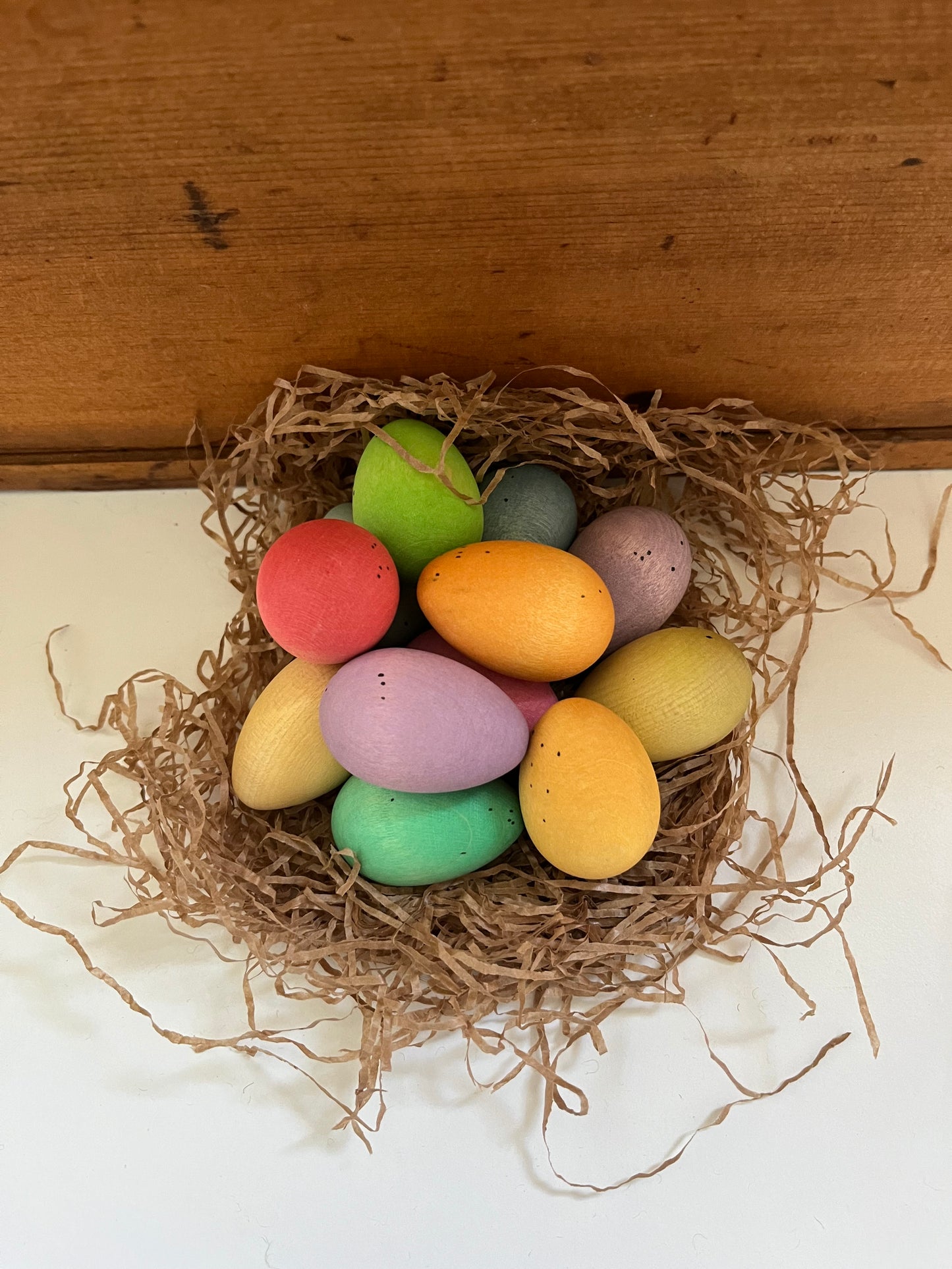 Wooden Toy by Grapat - HAPPY EGGS, 12 colours!
