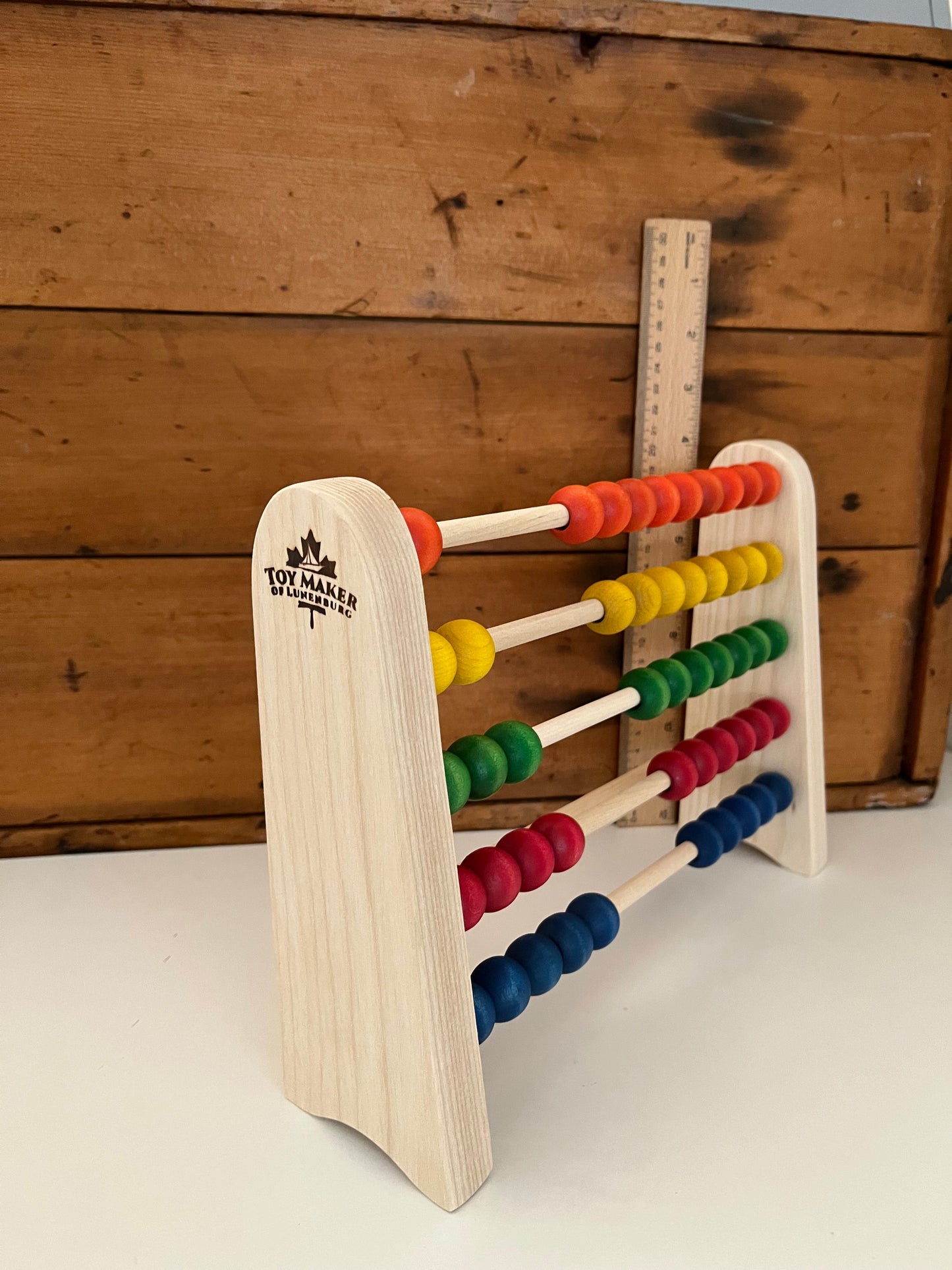Educational Wooden Set - ABACUS for COUNTING, with 50 beads!