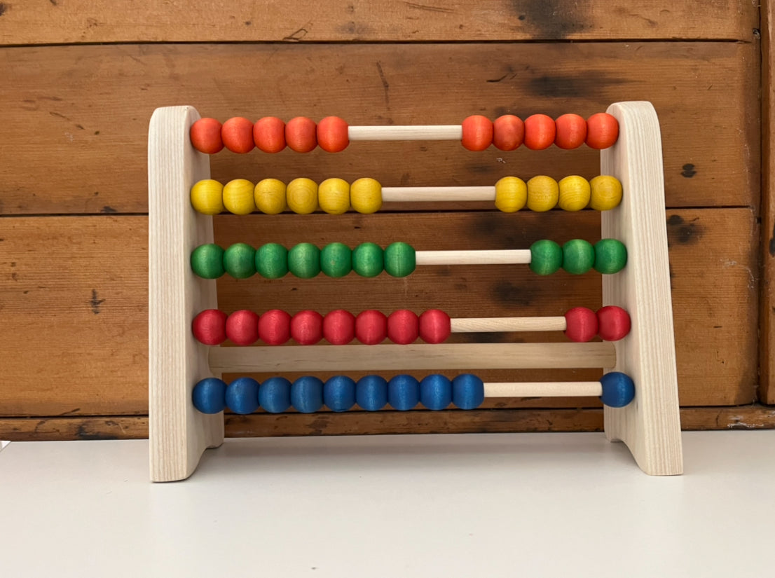 Educational Wooden Set - ABACUS for COUNTING, with 50 beads!