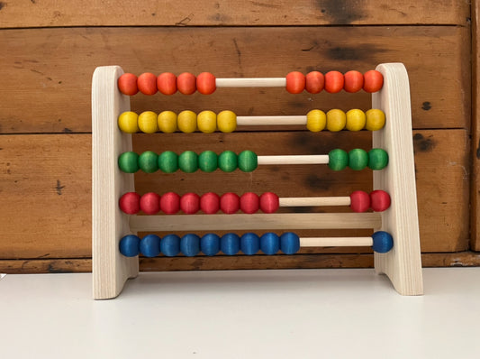 Educational Wooden Set - ABACUS for COUNTING, with 50 beads!