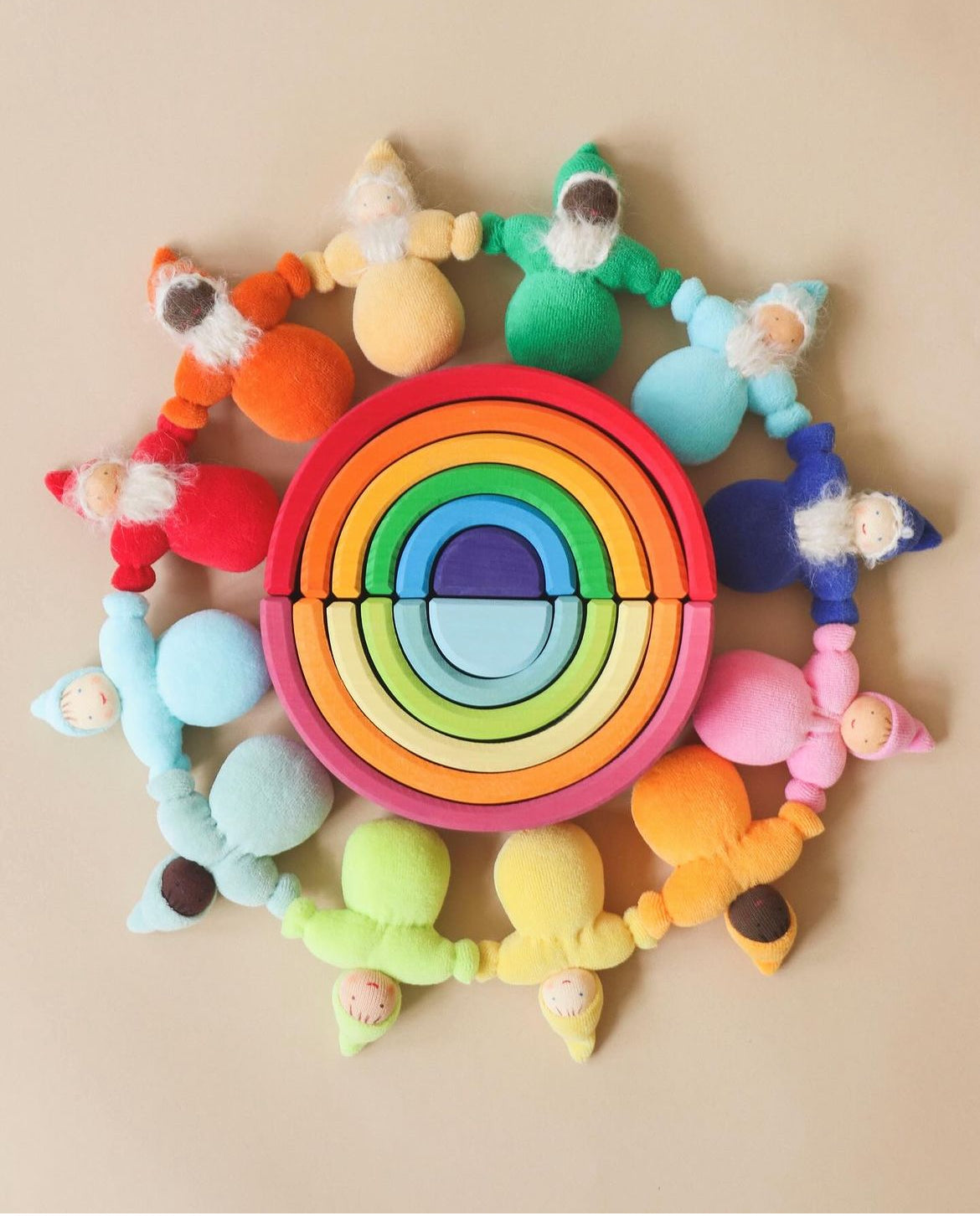 Wooden Toy - PASTEL TUNNEL 6 pieces