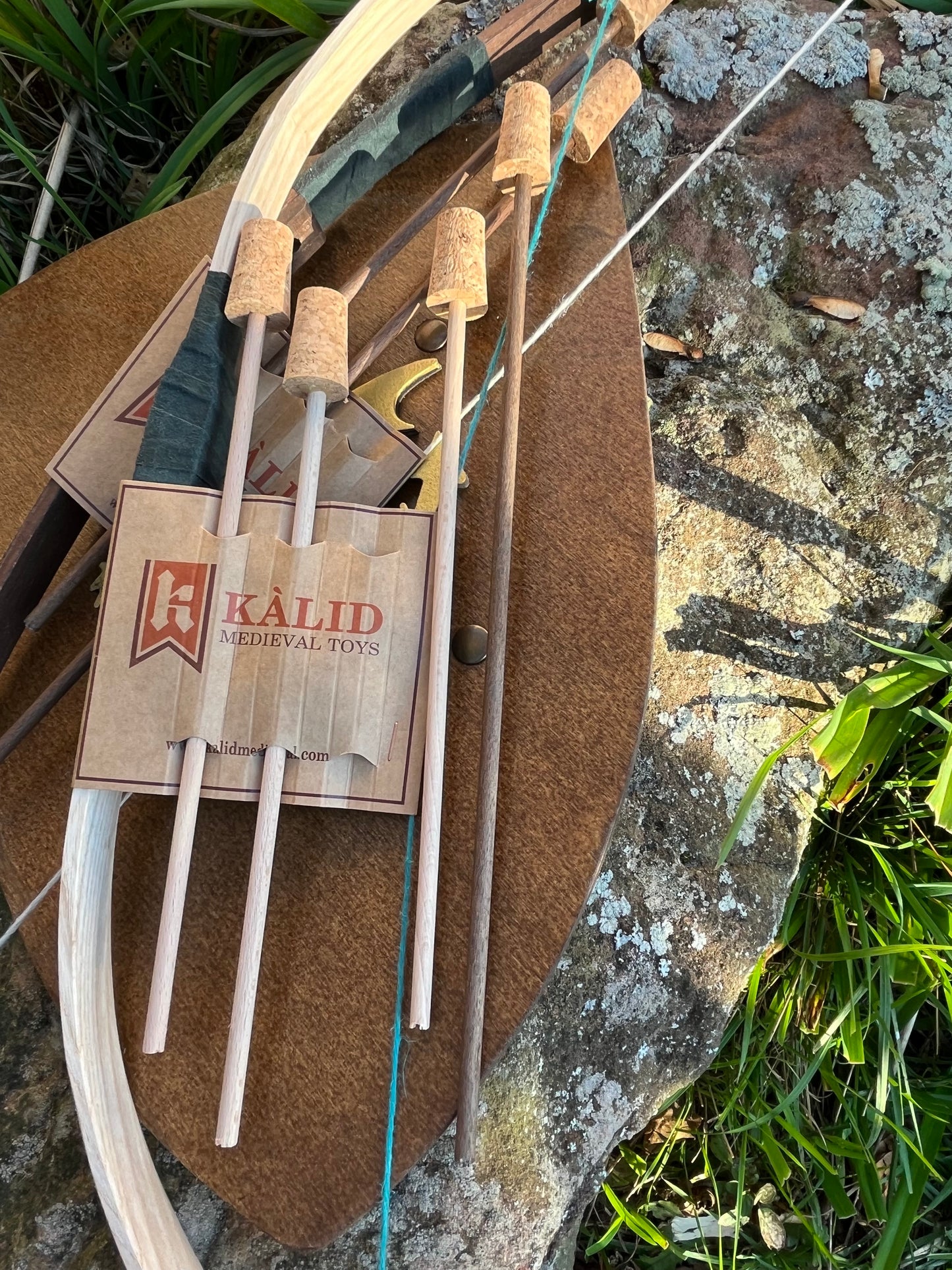 Royal Wooden BOW AND ARROWS, 3 arrows with safety CORK TIPS!