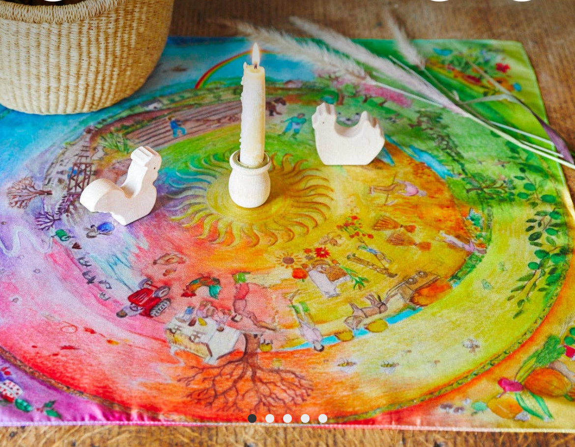 PlayCloths - Silk AROUND THE YEAR ON THE FARM Storytelling Scene