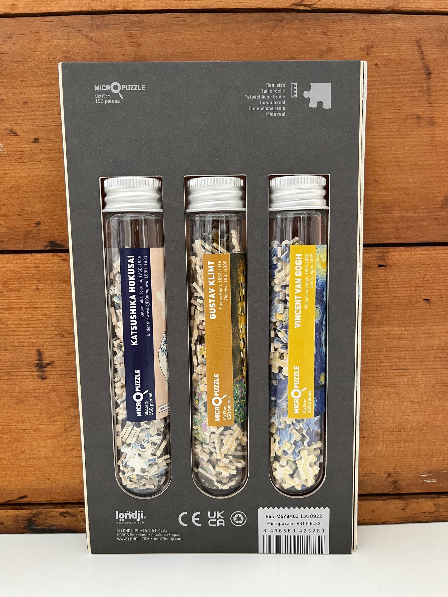 Ensemble de puzzles d'activités - 3 puzzles MICRO-FINE ART, par Klimt, Hokusai et Van Gogh !