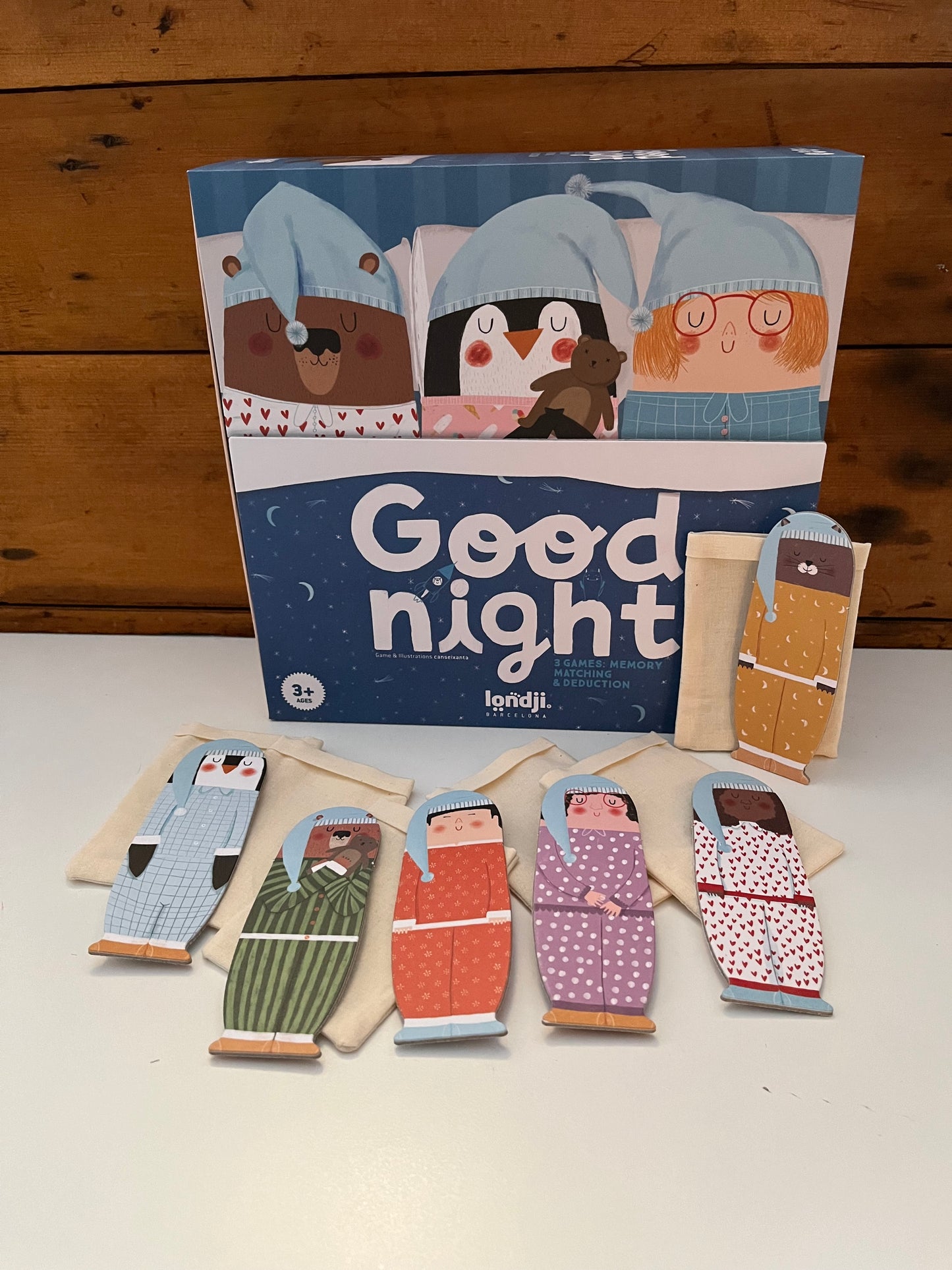 Family Game Set - GOOD NIGHT 😴, 3 Memory games-in-one, with Sleeping Bags!