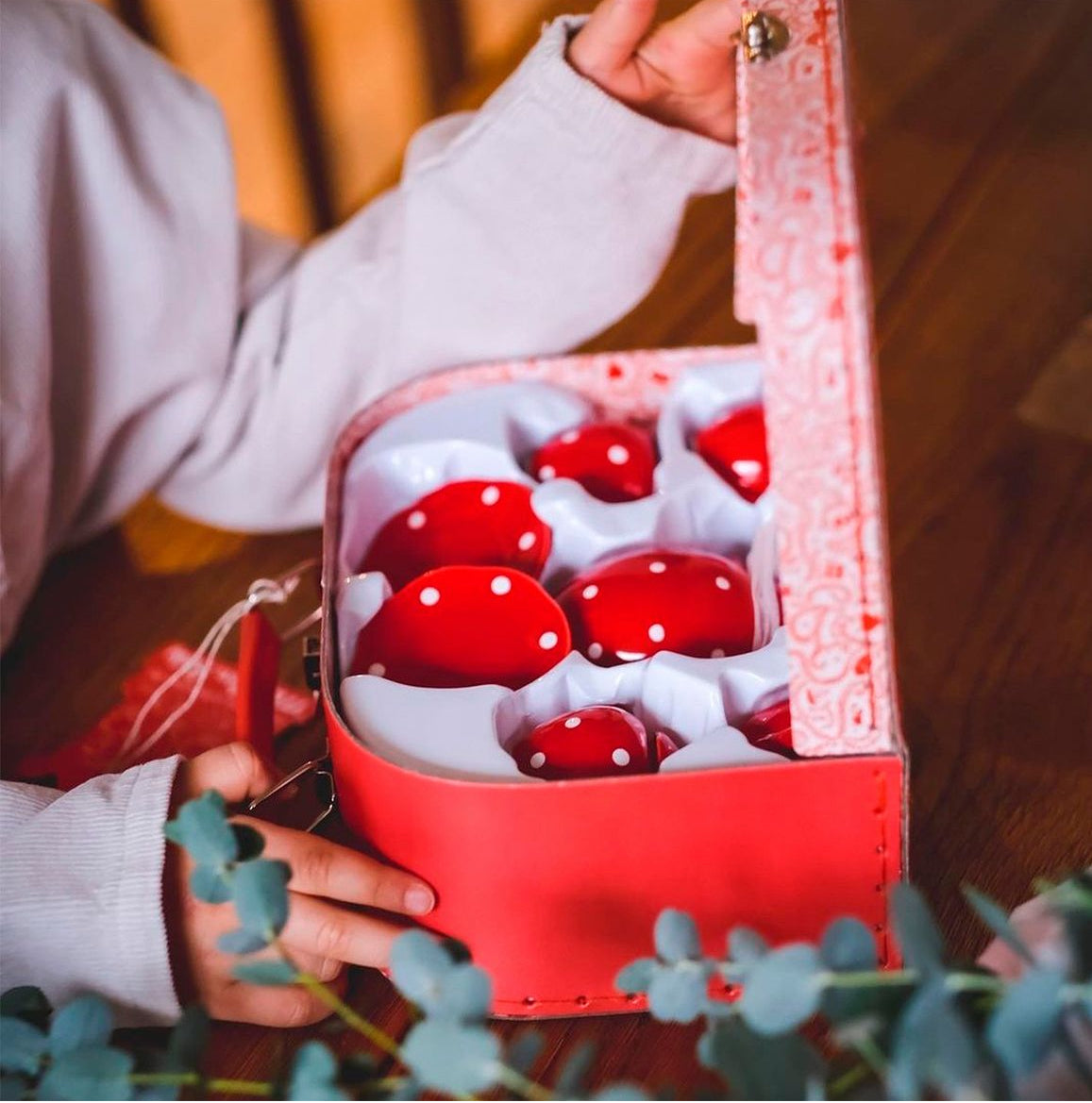 Keeping House - RED CERAMIC TEA SERVICE for TWO