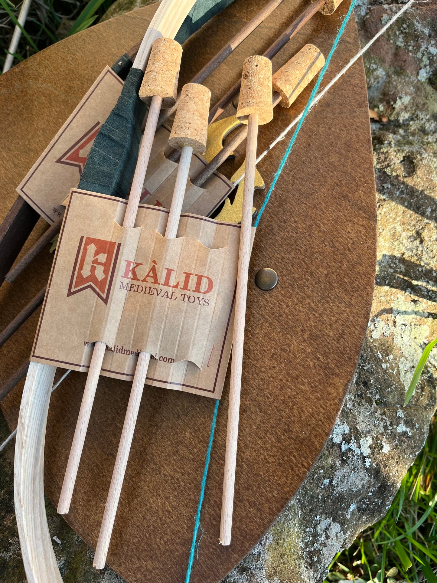 Royal Wooden BOW AND ARROWS, 3 arrows with safety CORK TIPS!