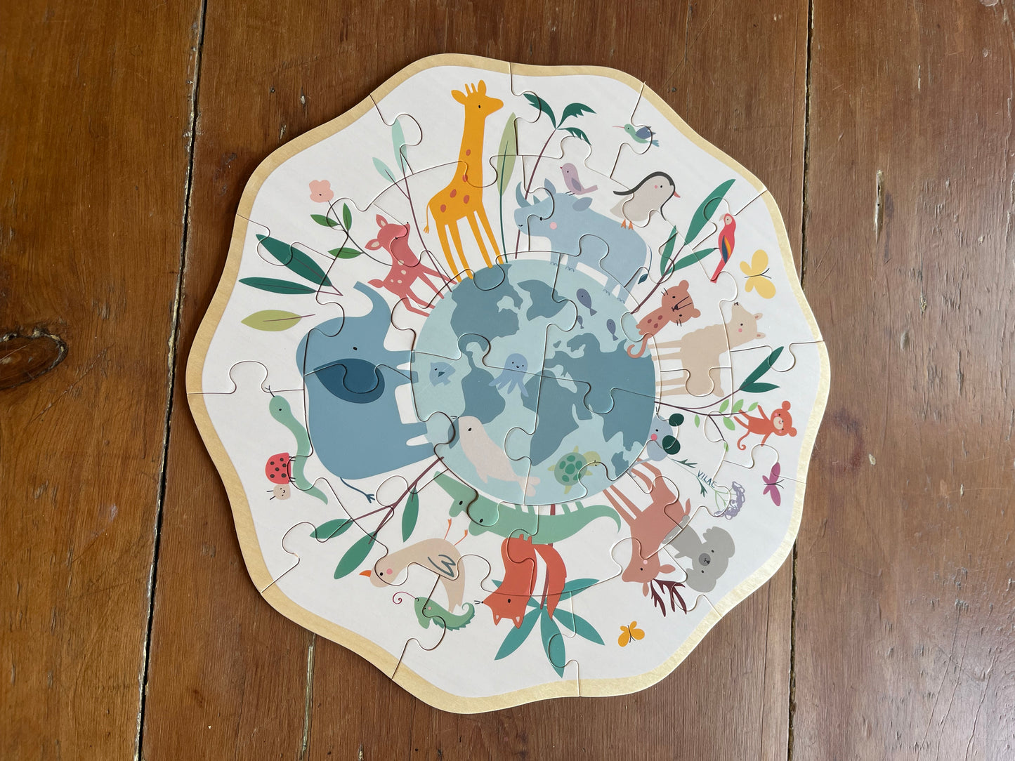 Puzzle, Baby - Wooden ANIMALS OF THE WORLD, in the round!