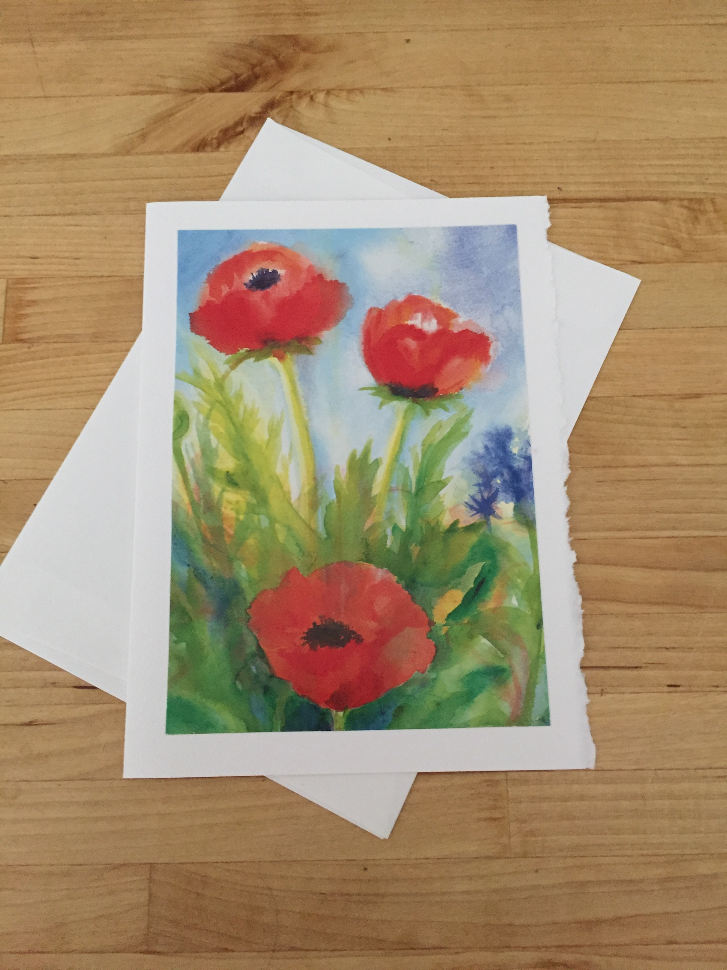 Cartes de voeux/ Printemps - COQUELICOTS ROUGES