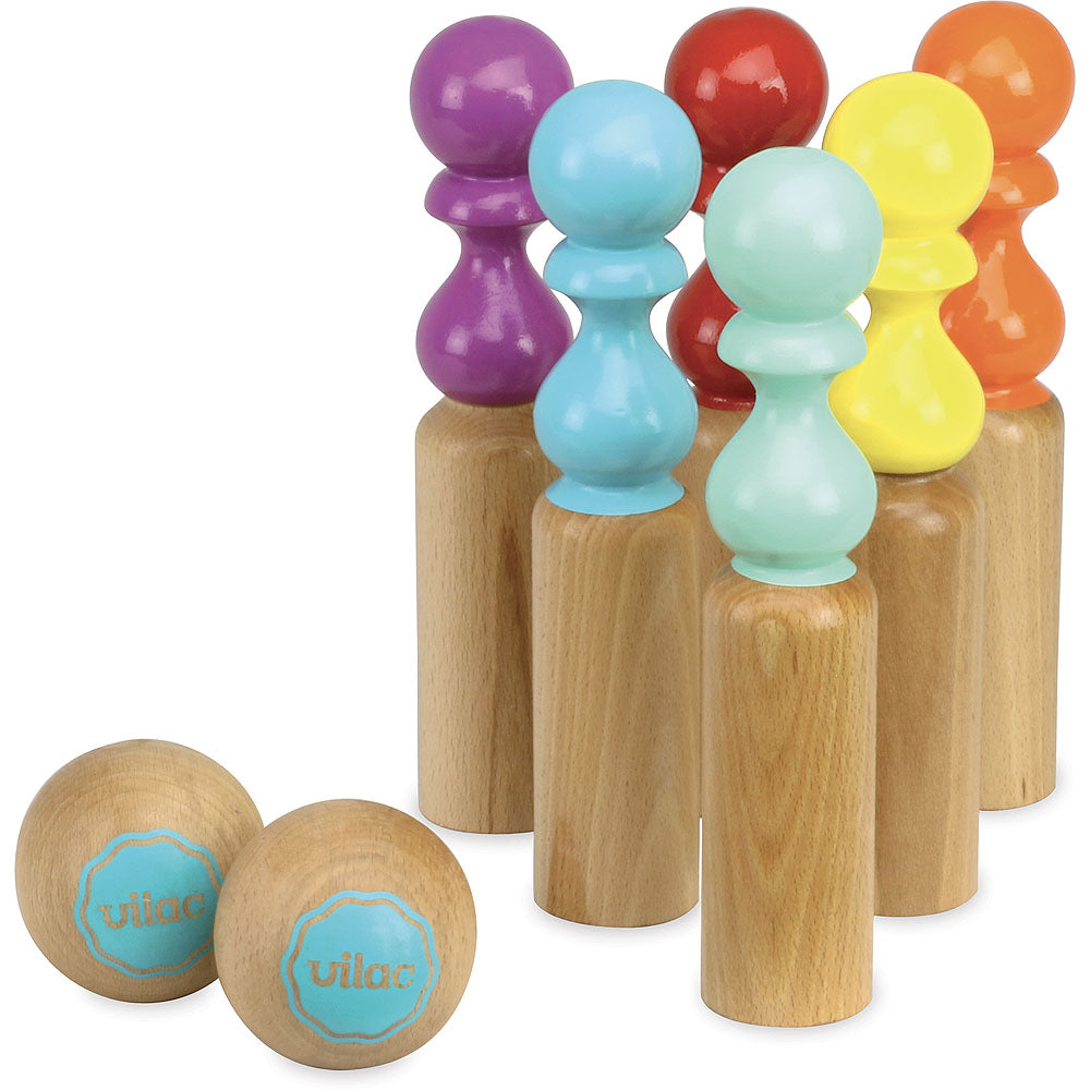 Wooden Game - SKITTLES BOWLING SET