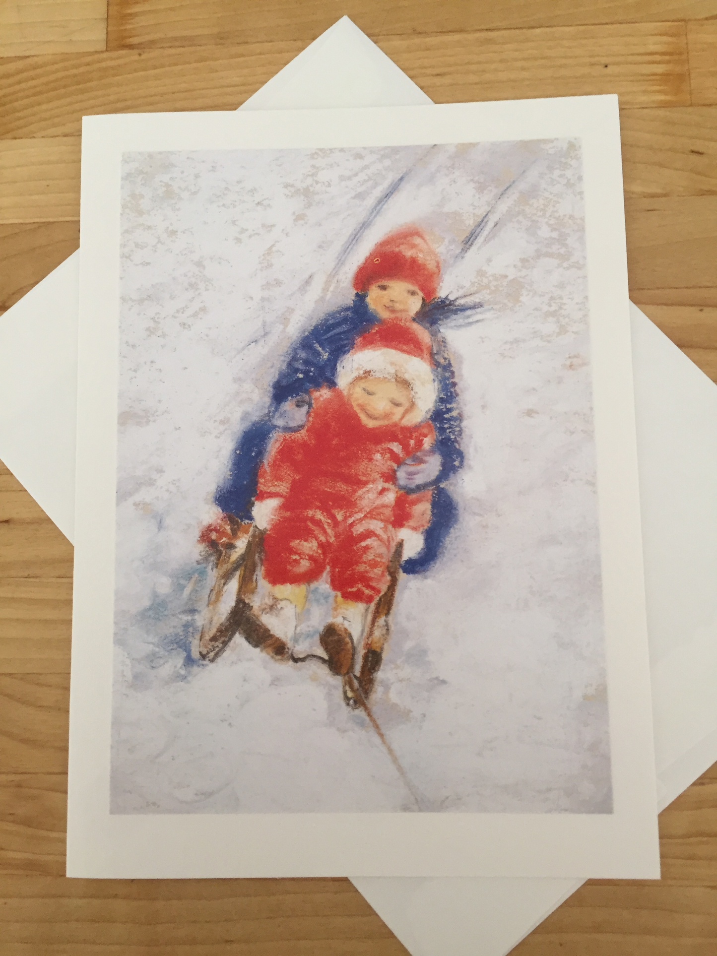 Greeting Cards/ Winter - SLEDDING FUN