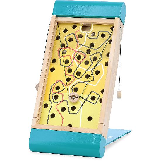 Wooden Family Game - LABYRINTH SKILL GAME! "Two-games-in-One"
