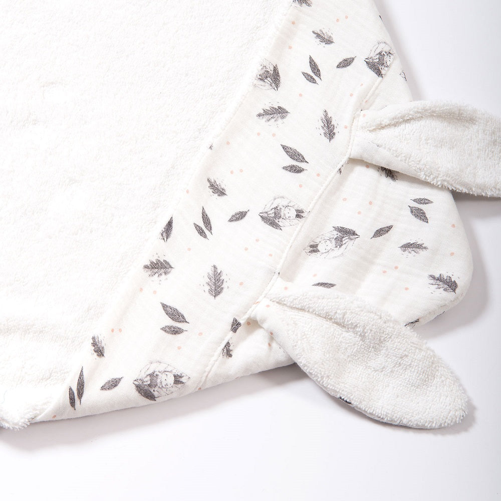 Baby RABBIT HOODED BATH TOWEL in Organic Cotton