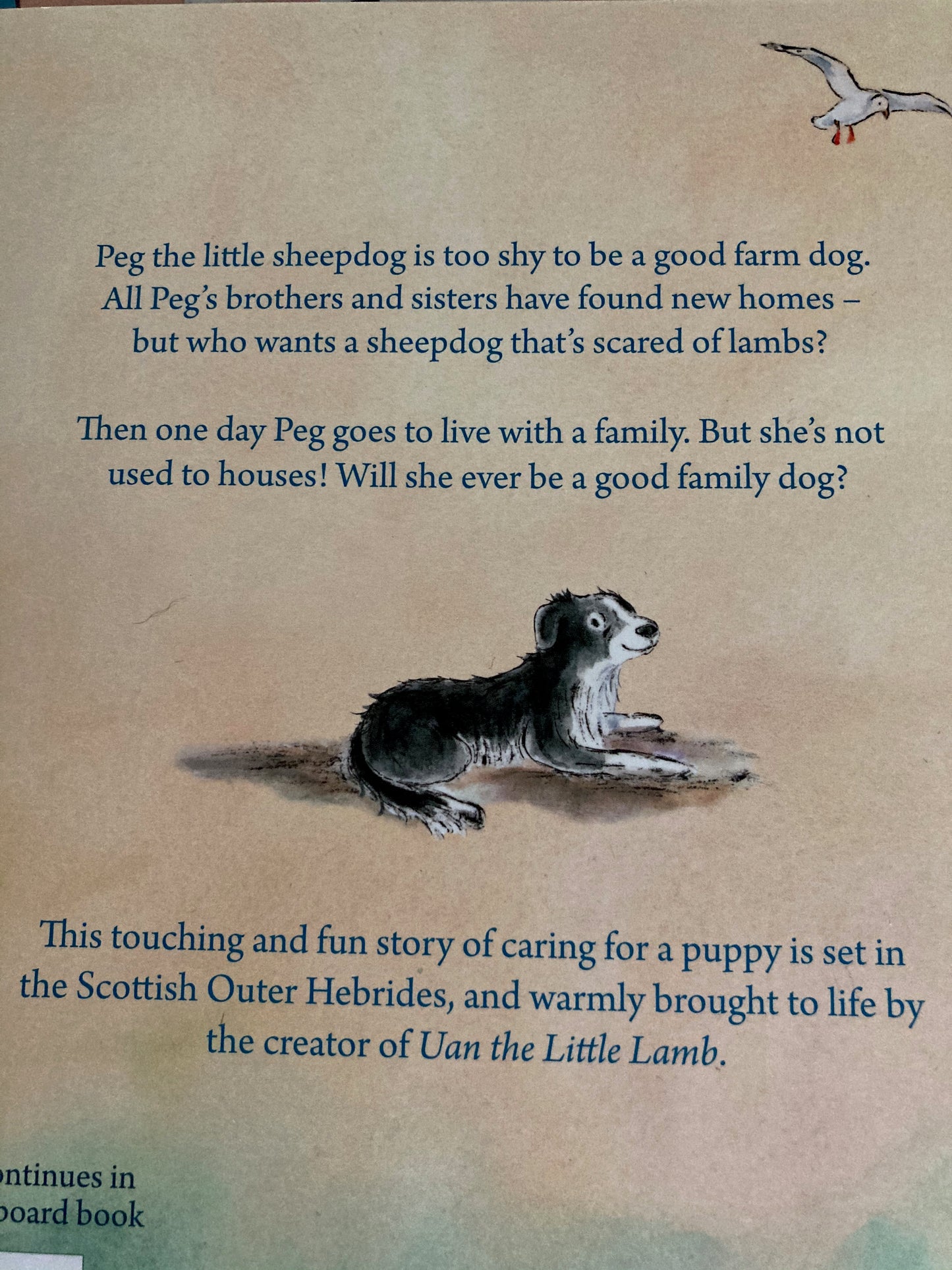 Livre d'images pour enfants - PEG, le PETIT CHIEN DE BERGER, ou UAN, le PETIT AGNEAU