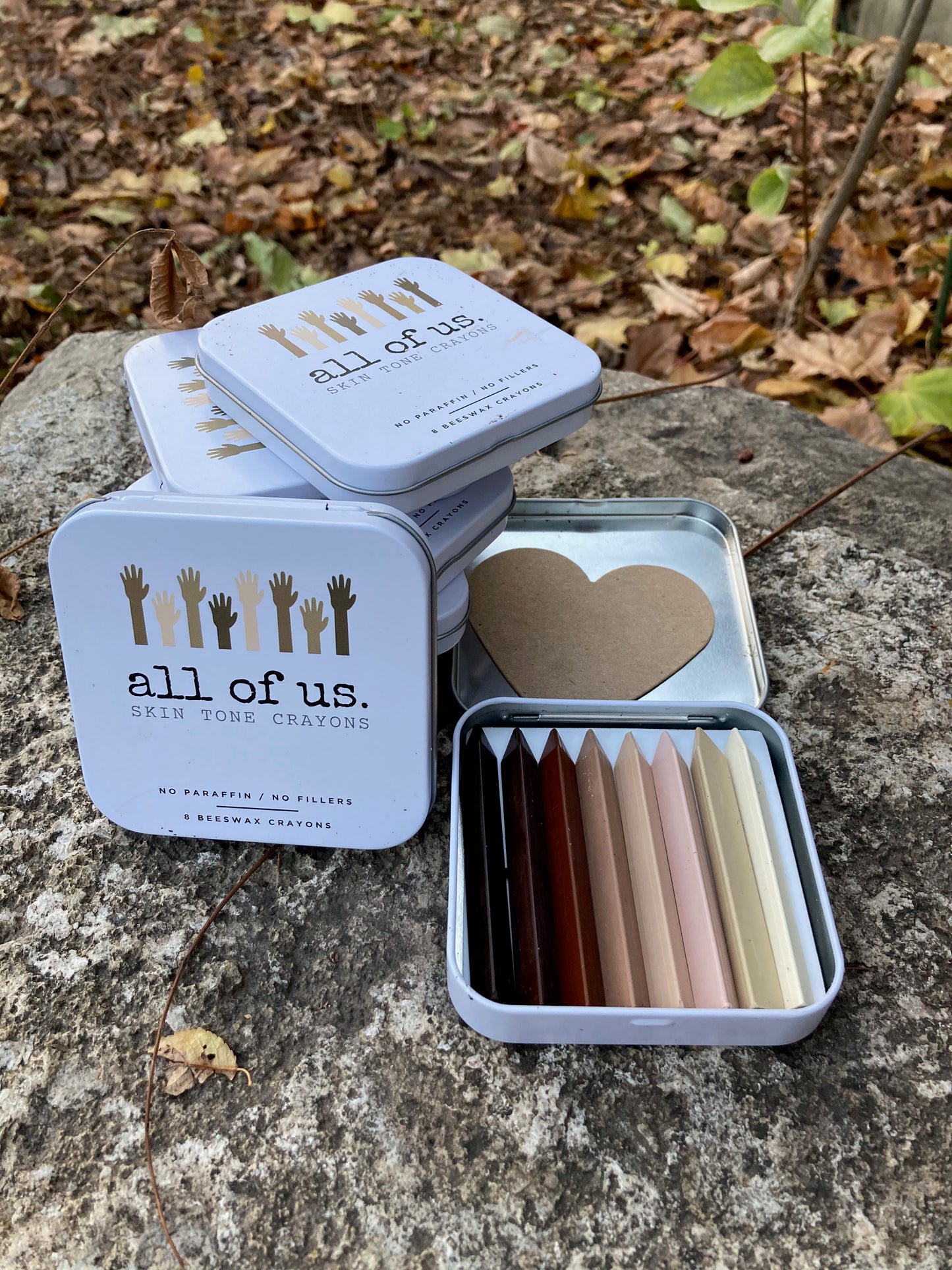 Beeswax Crayons, Art - Tin of SKIN TONE CRAYONS