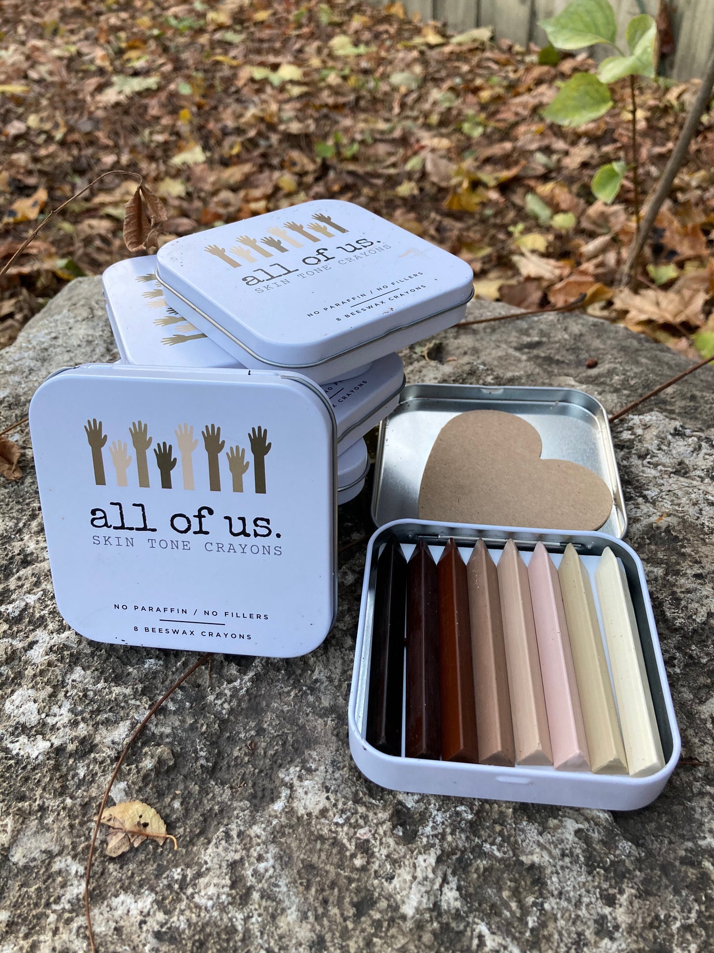 Beeswax Crayons, Art - Tin of SKIN TONE CRAYONS