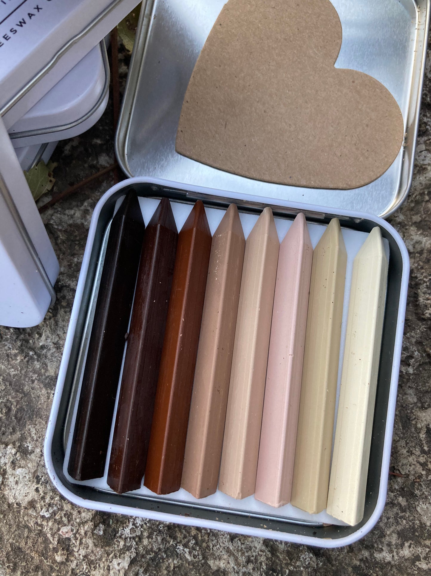 Beeswax Crayons, Art - Tin of SKIN TONE CRAYONS