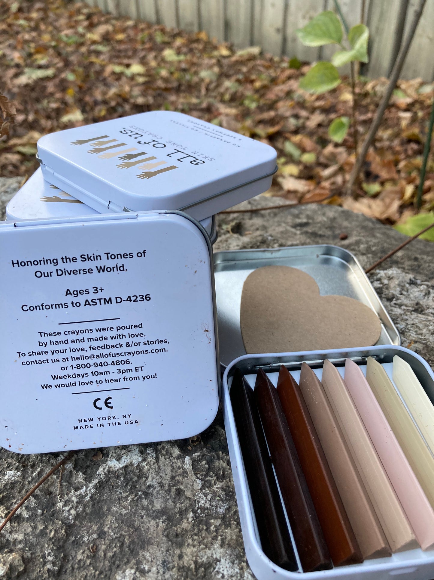 Beeswax Crayons, Art - Tin of SKIN TONE CRAYONS