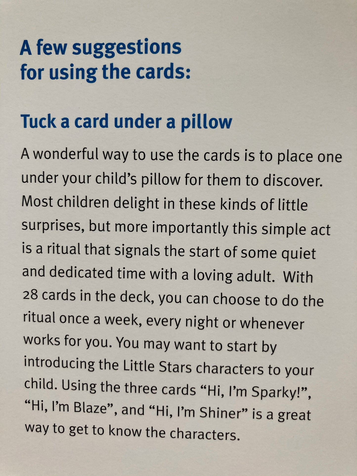 Parenting Resource - LITTLE STARS BEDTIME CARDS