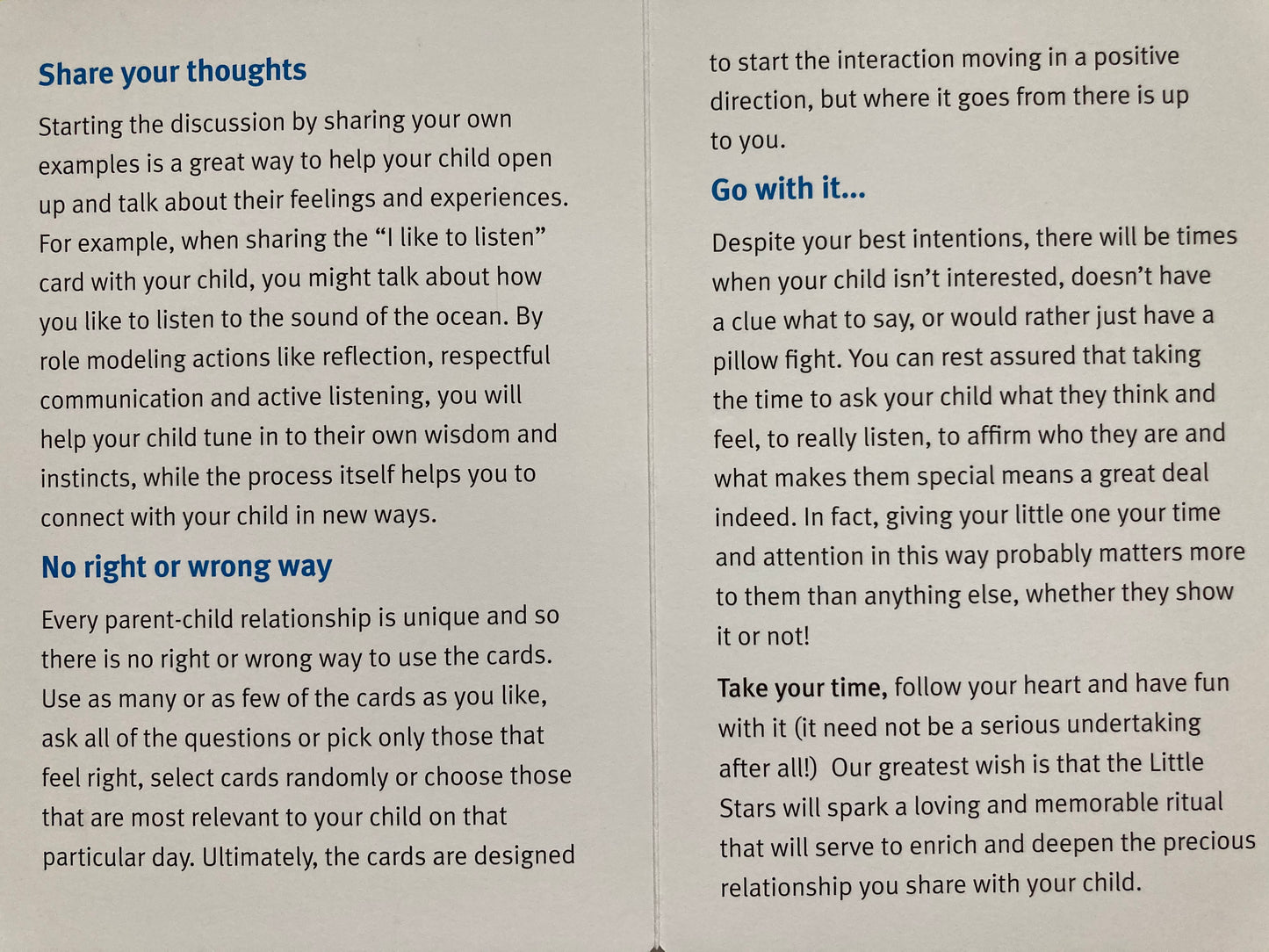 Parenting Resource - LITTLE STARS BEDTIME CARDS