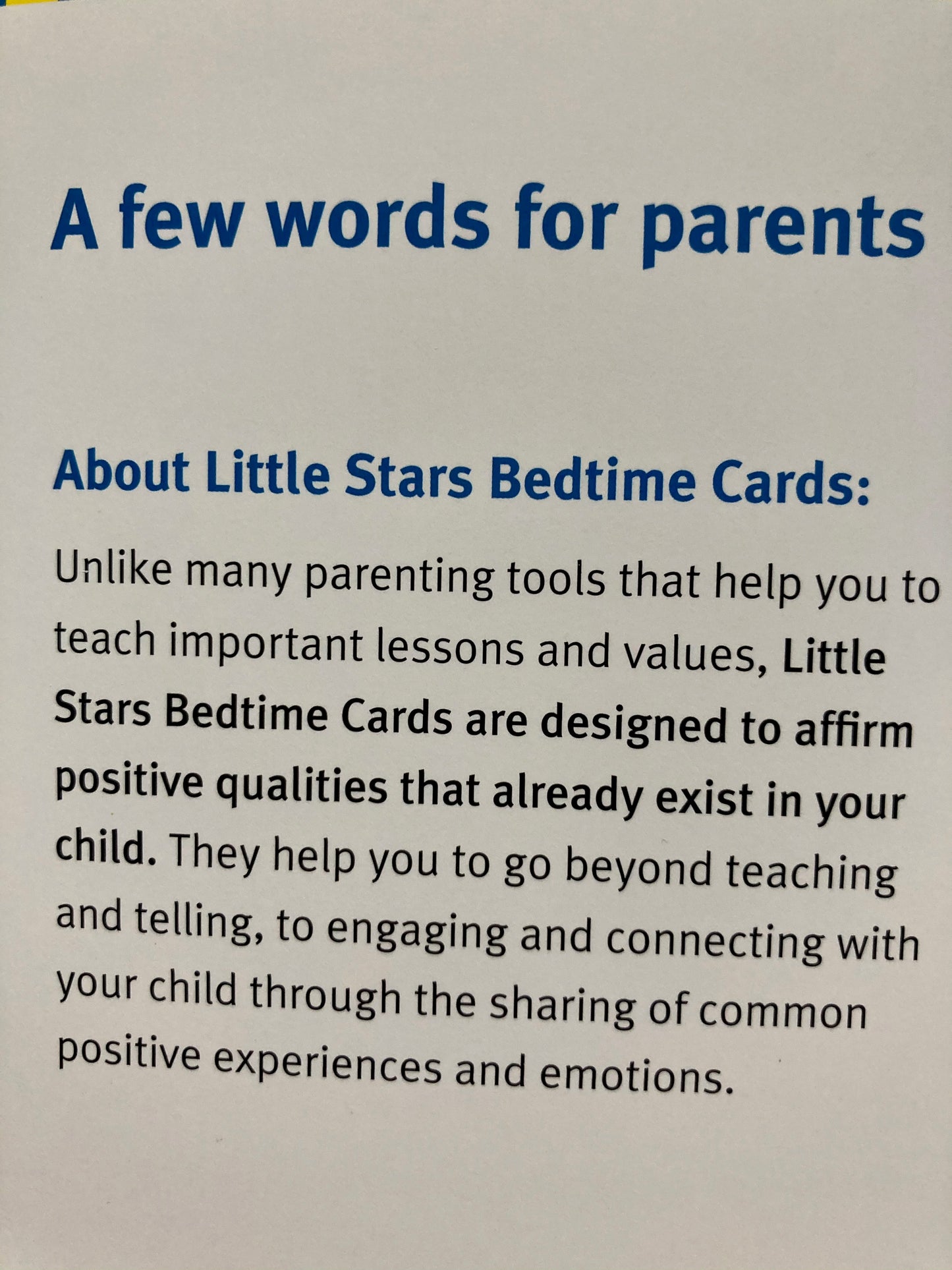 Parenting Resource - LITTLE STARS BEDTIME CARDS