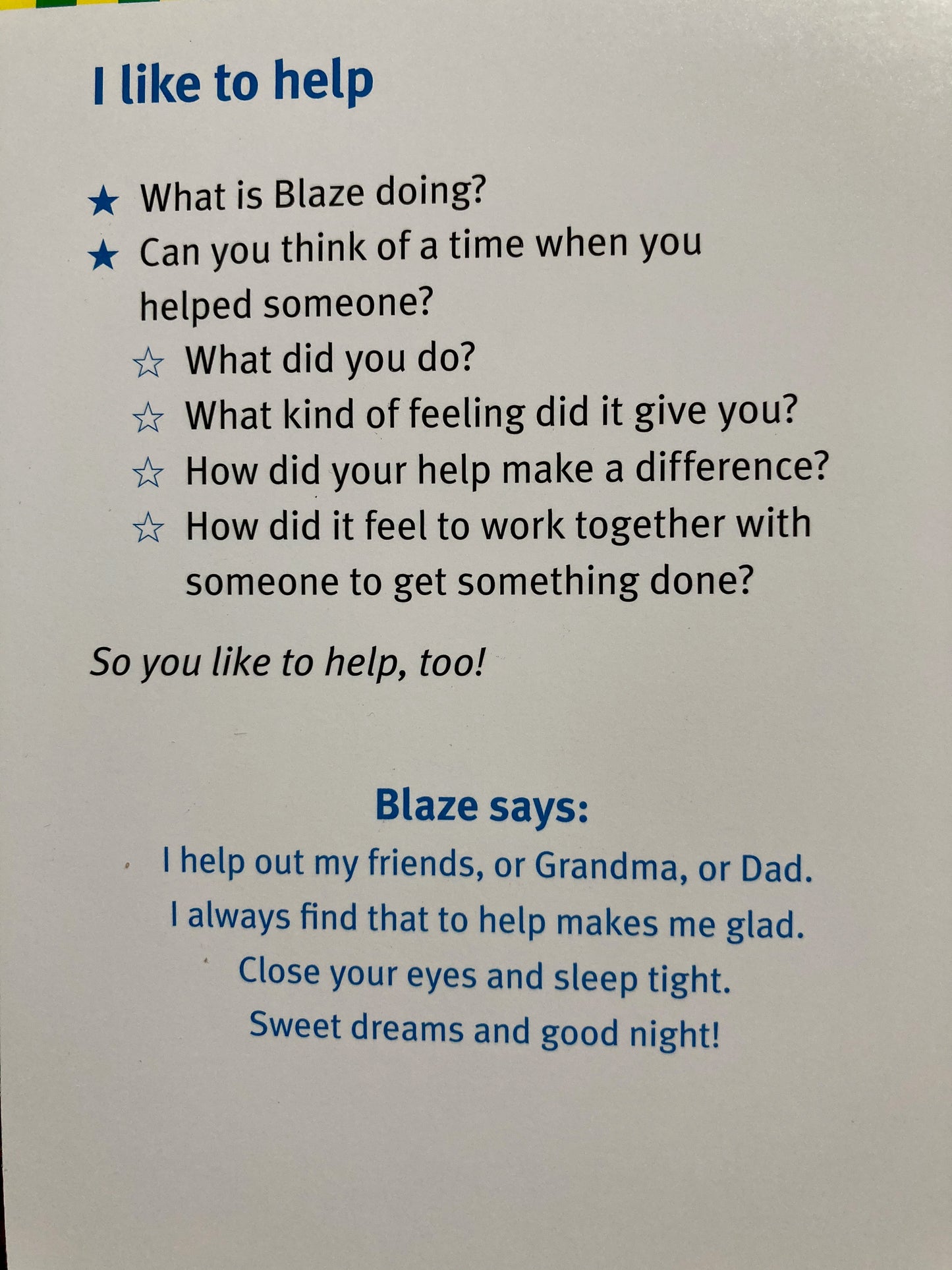 Parenting Resource - LITTLE STARS BEDTIME CARDS