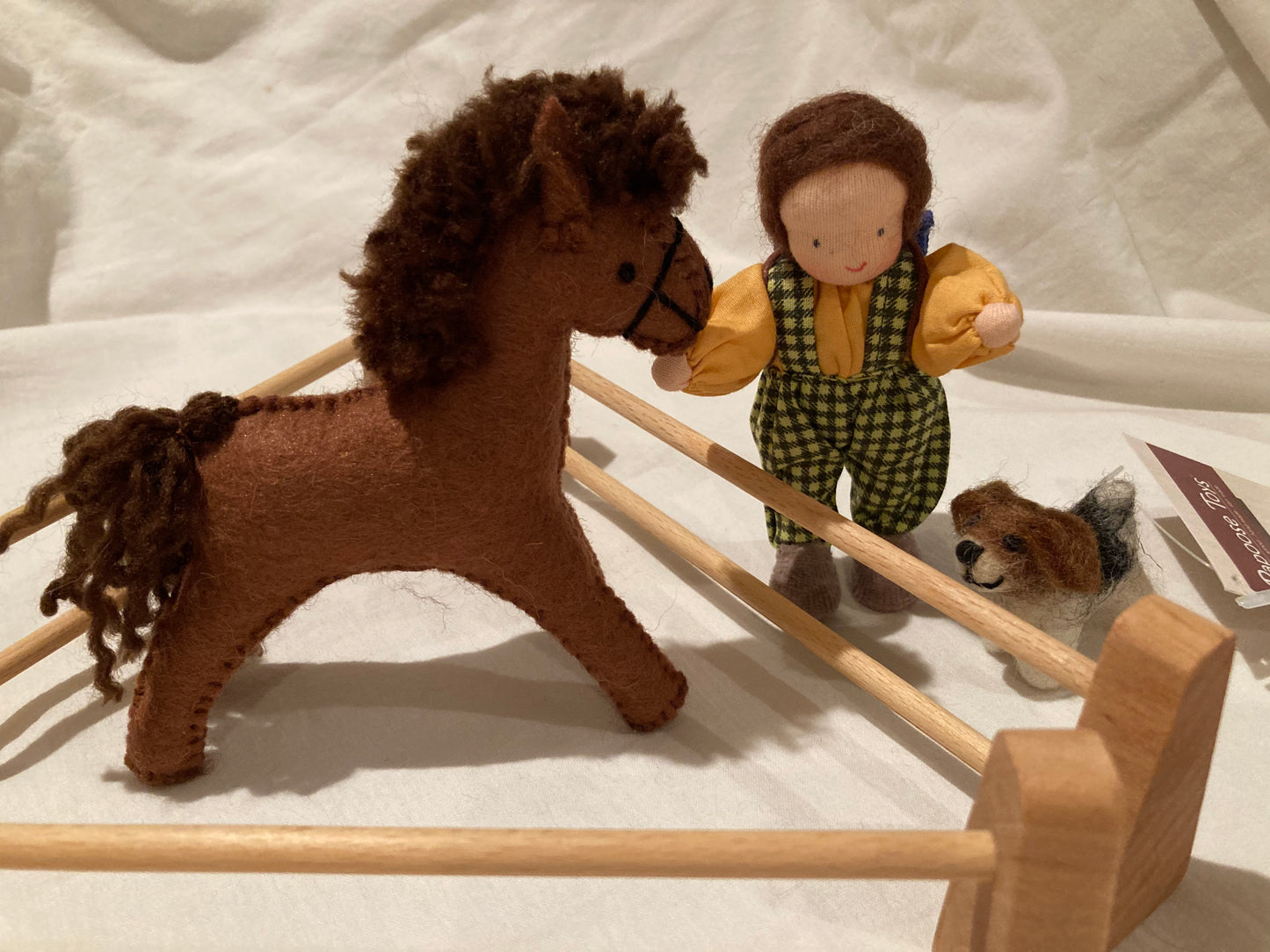 Dollhouse Soft Toy - FELT BROWN HORSE
