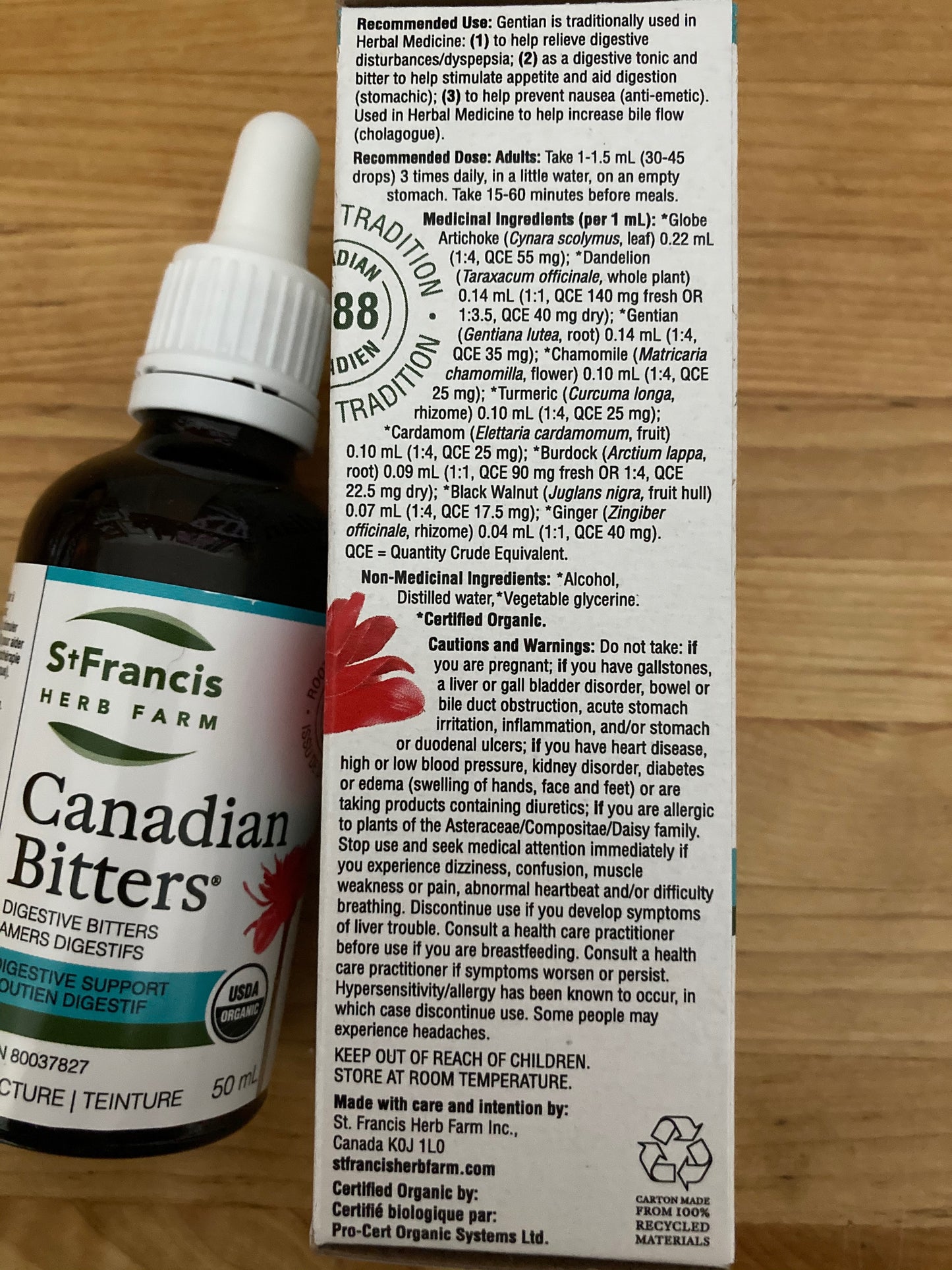 St Francis Holistic Health - AMER DIGESTIF CANADIEN avec et sans SIROP D'ÉRABLE