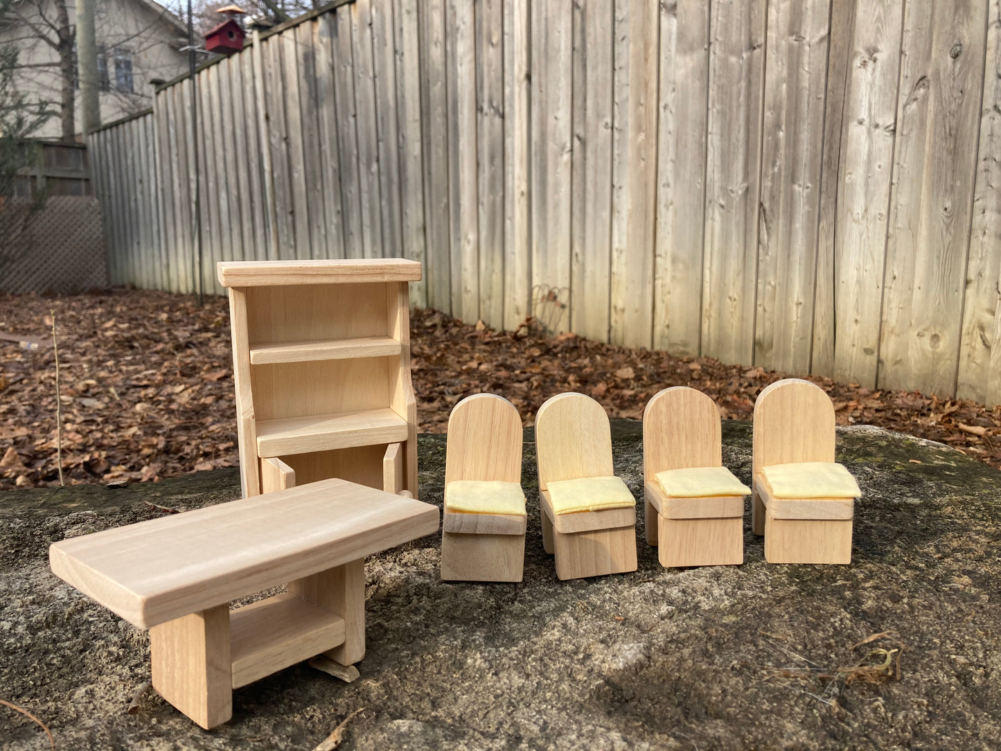 Wooden Dollhouse Furniture - DINING ROOM