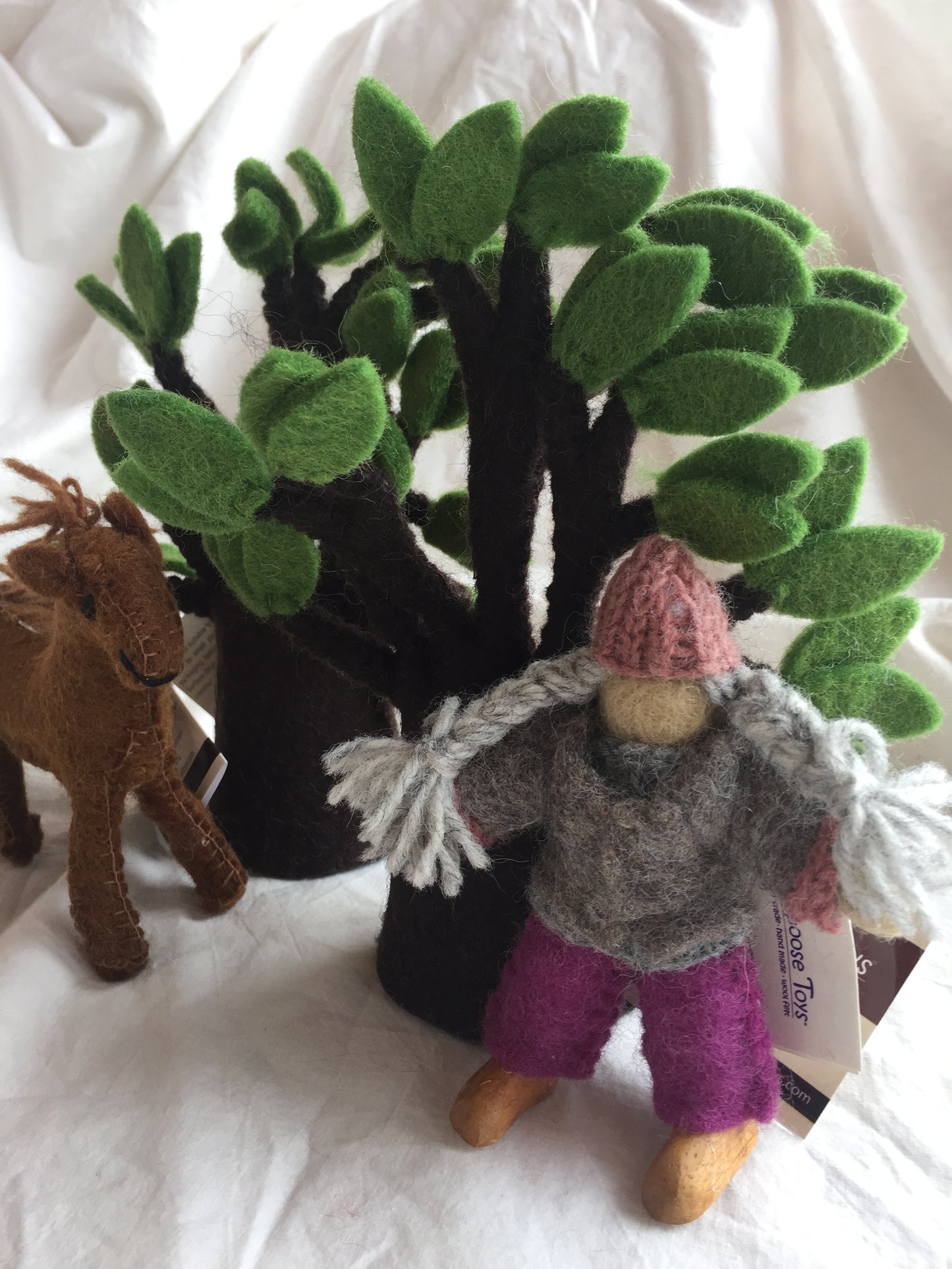 Dollhouse Play - Wool Felt BAOBAB LEAFY TREES