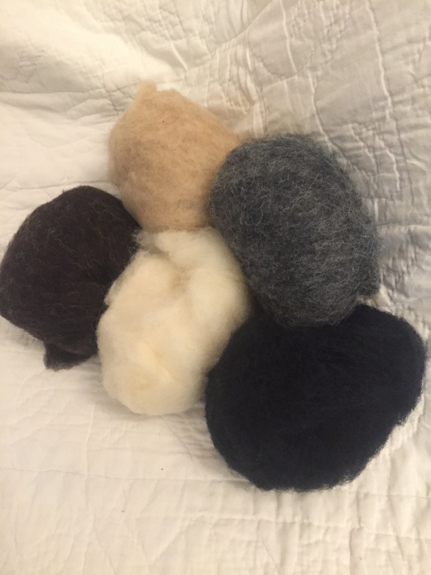 FELTING WOOL, NATURAL COLOURS FLEECE - Arts&Crafts