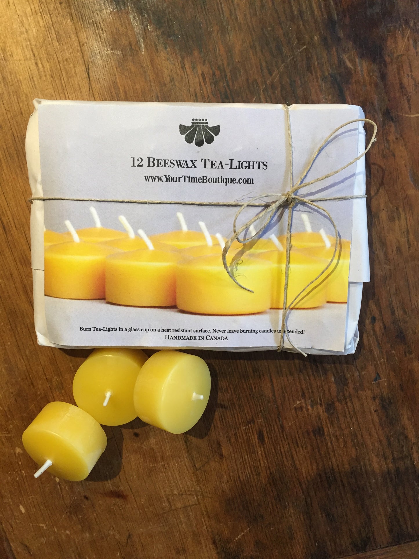 Beeswax Candles - 12 TEA LIGHTS