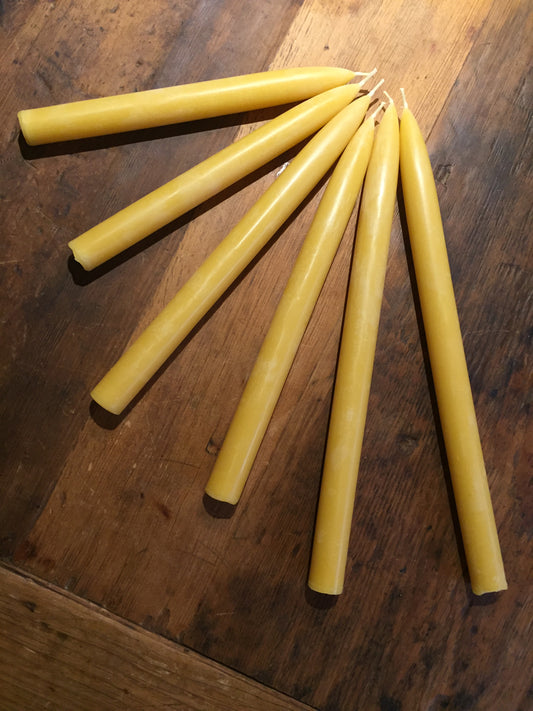 Bougies en cire d'abeille - PAIRE CONIQUE DE 10 POUCES