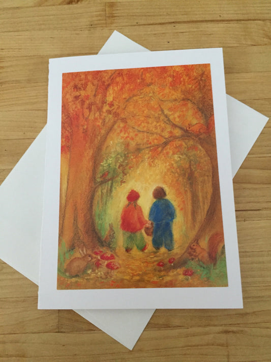 Greeting Cards/ Fall - AUTUMN WOODS WALK