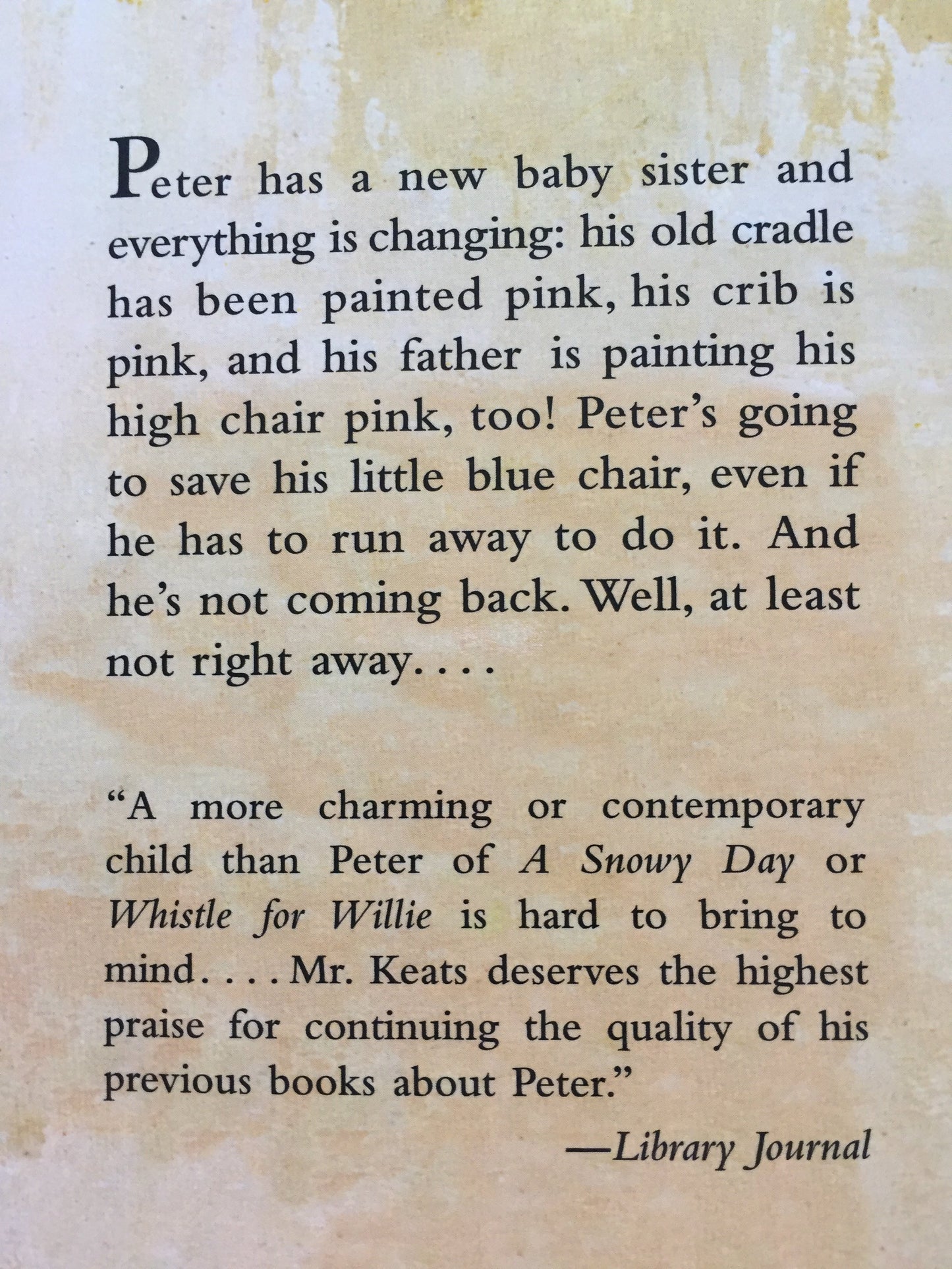 Children's Picture Book - PETER'S CHAIR