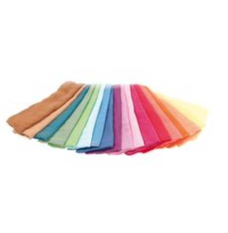 PlayCloths COTTON SQUARES, 15 colours! - Art and Dollhouse Set-up