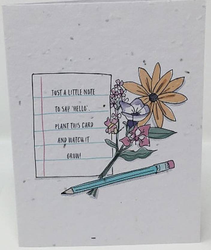 FlowerPaper Greeting Card - JUST TO SAY HELLO