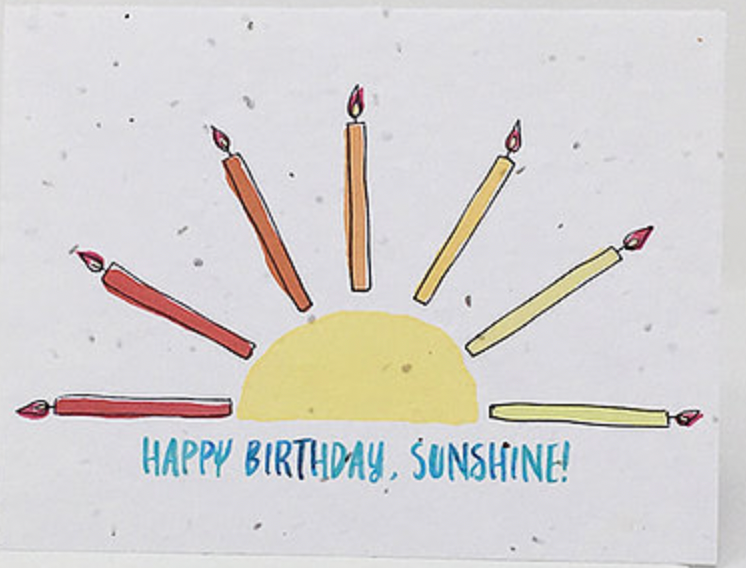 FlowerPaper Greeting Card - SUNSHINE BIRTHDAY