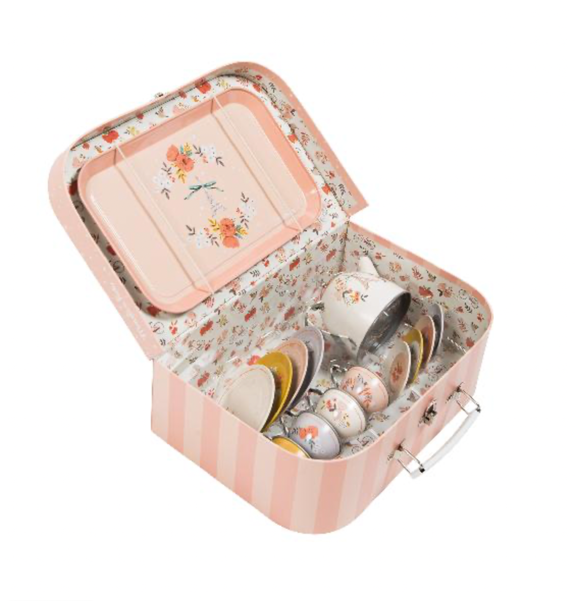 Keeping House - TEA SERVICE for FOUR, in a carrying case!